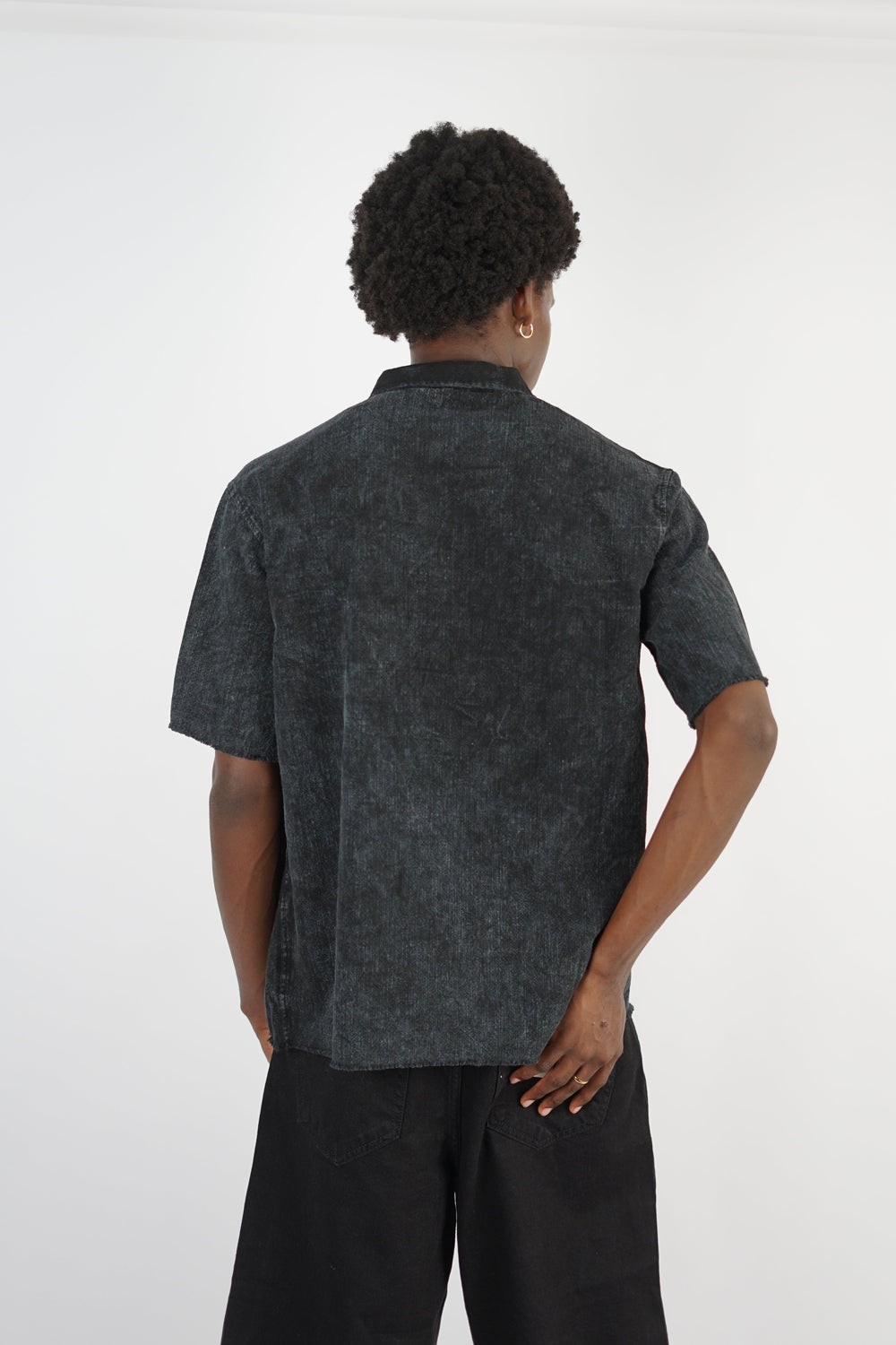 Essence of Life Oversized Short Sleeve Shirt in Acid Wash