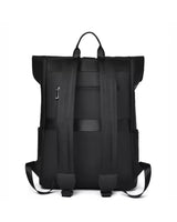Consigned flap over backpack bag in black