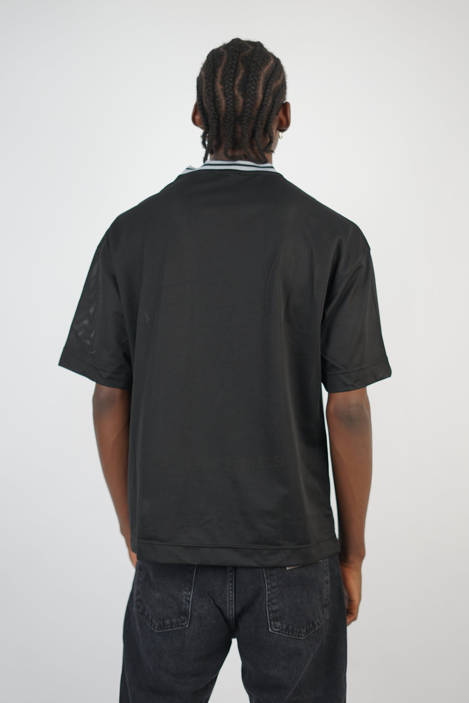 Vamos Premium League Mesh Jersey T-shirt in Black