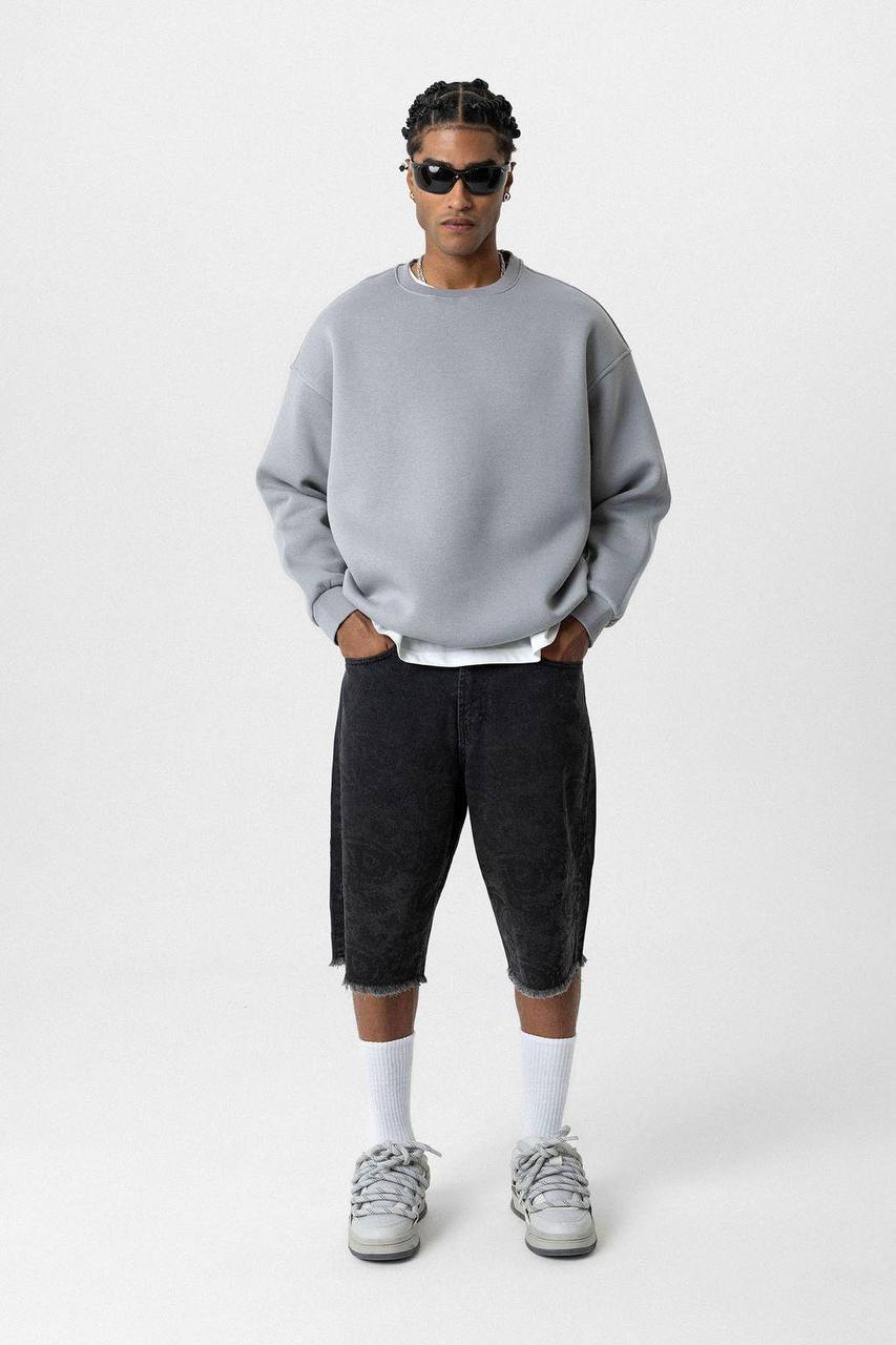 Vamos Premium Oversized Sweatshirt in Grey