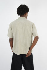 Essence of Life Oversized Short Sleeve Shirt in Khaki