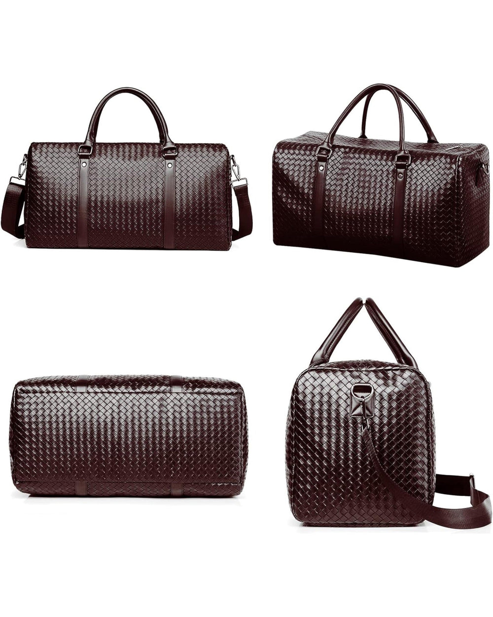 Venta woven duffel bag in brown