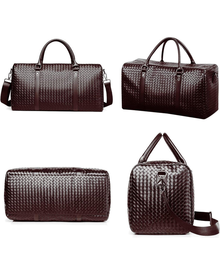 Venta woven duffel bag in brown