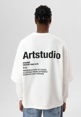 Essence of Life Longsleeve Layered t-shirt in white