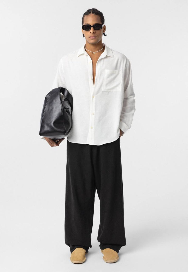 Essence of life oversized cotton shirt in white