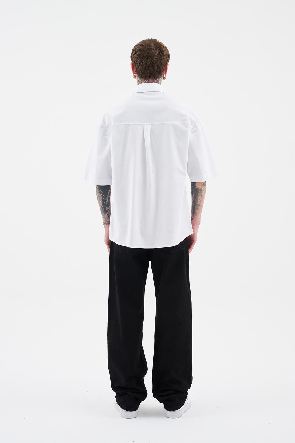 Machinist Contrast Print Oversized Shirt in white