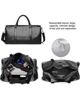 Venta woven duffel bag in black