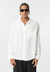 Essence of life oversized cotton shirt in white