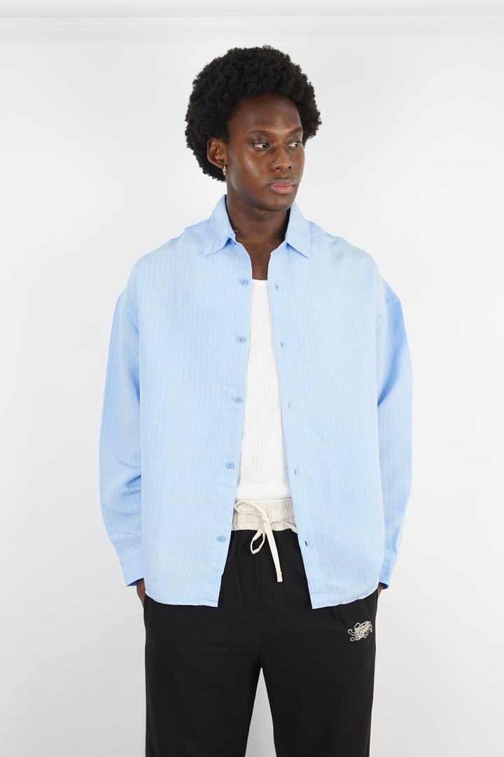 Vamos Pinstripe Shirt in blue