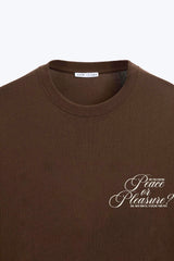Garm Island Peace or Pleasure T-shirt in brown