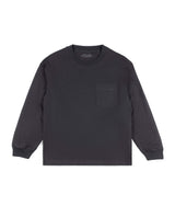 Garm Island Cotton Crew Neck Longsleeve Shirt in Anthracite Grey