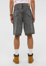 Vamos Baggy Jeans Shorts in Grey