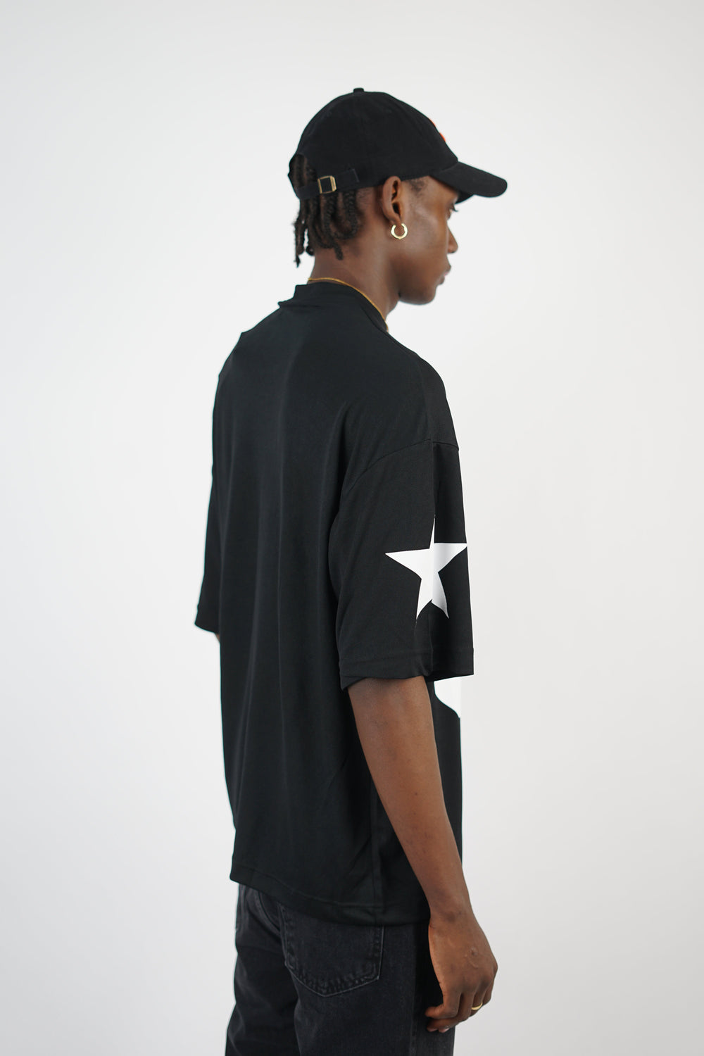 Essence of Life American Football Jersey T-shirt in Black
