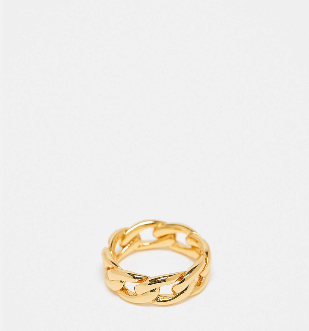 Cuban link chain ring