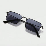 Full black rectangular rim sun glasses