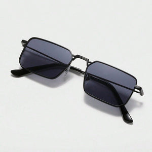 Full black rectangular rim sun glasses
