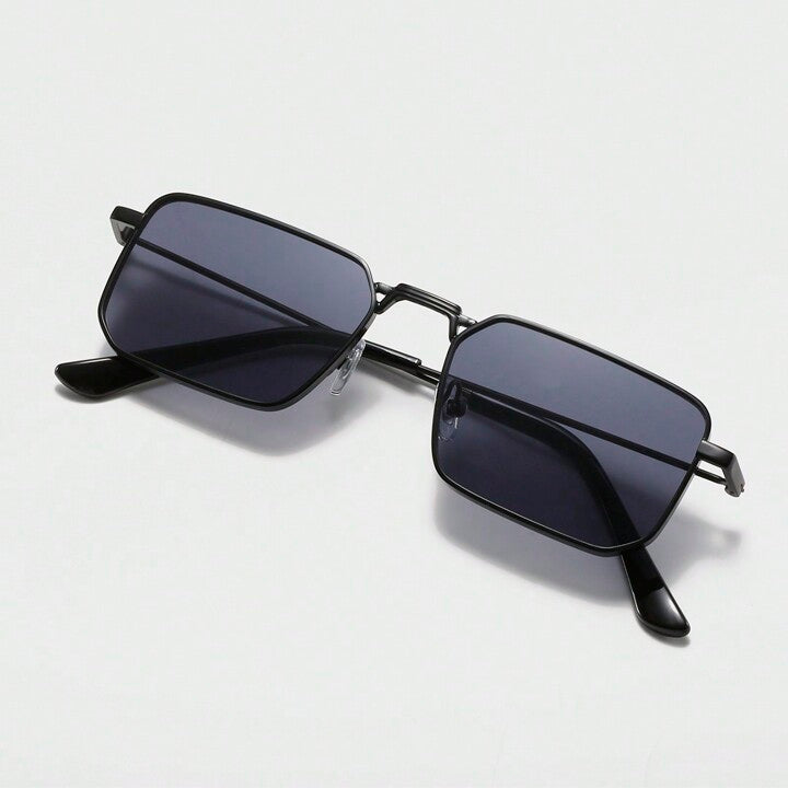 Full black rectangular rim sun glasses