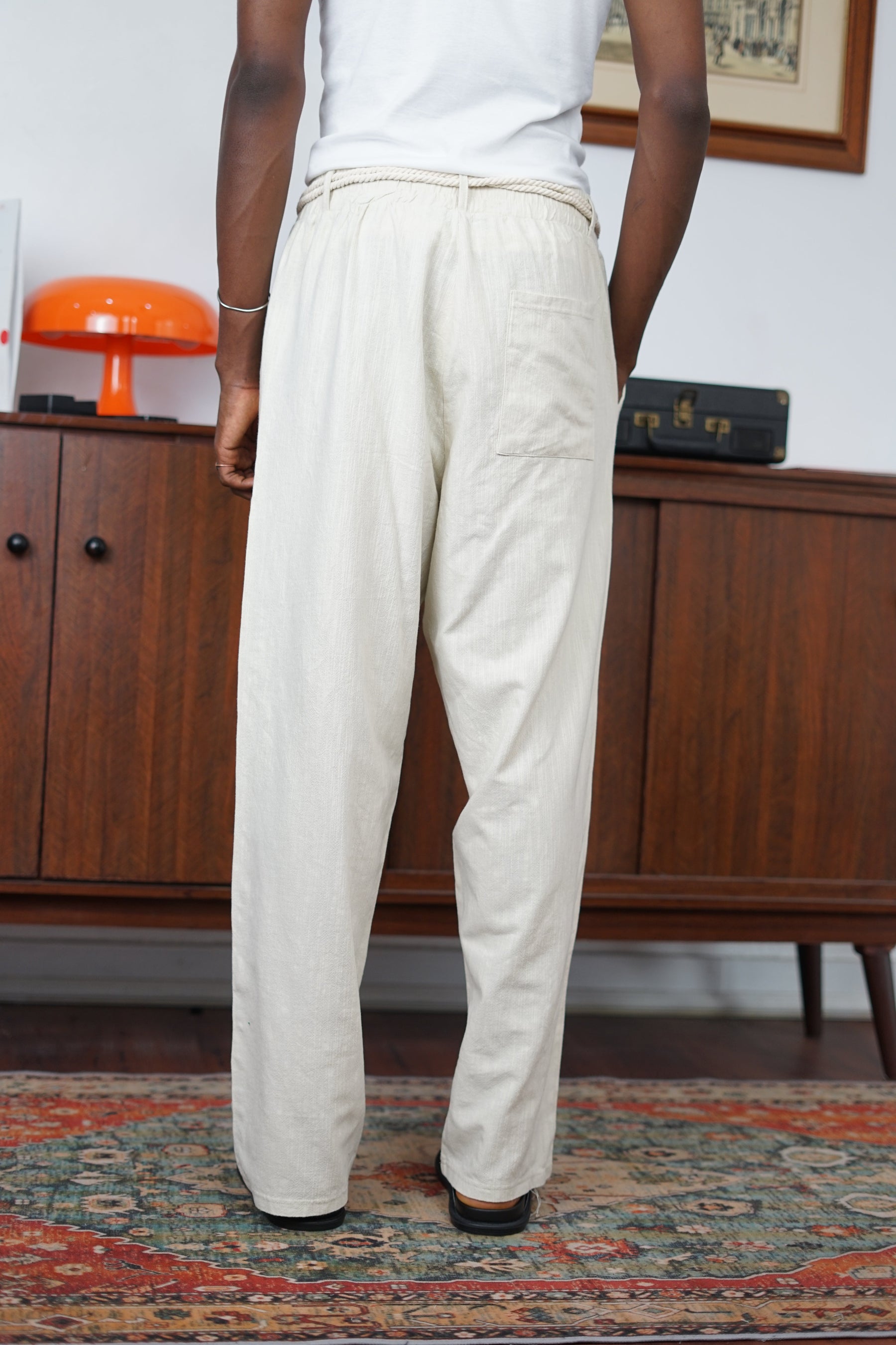 Essence of Life Baggy Linen Pants in Ecru