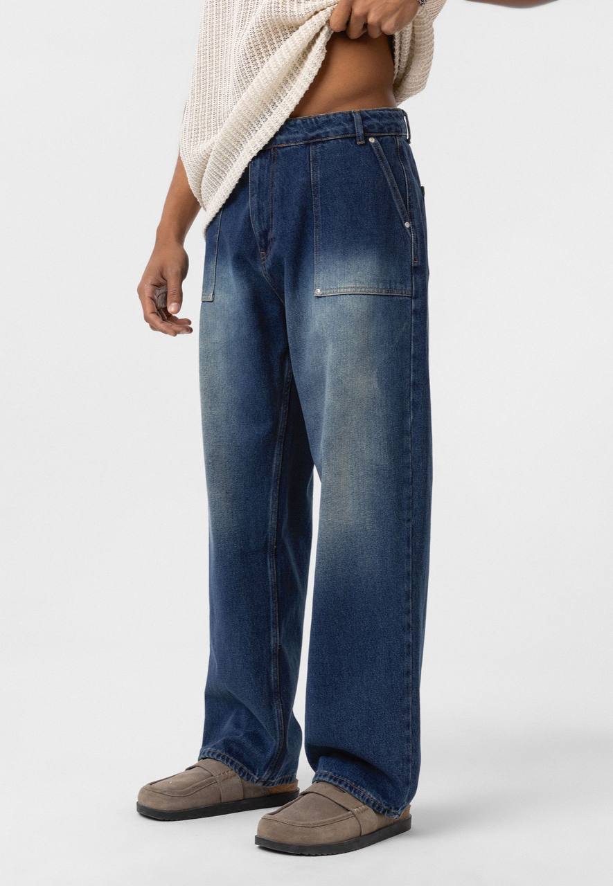 Vamos Baggy Jeans in Dark Blue