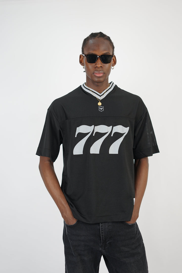 Vamos Premium League Mesh Jersey T-shirt in Black
