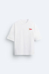 Garm Island Limited Edition Boat Club Flag T-shirt in White