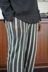 Massimo Cariño striped pants in green