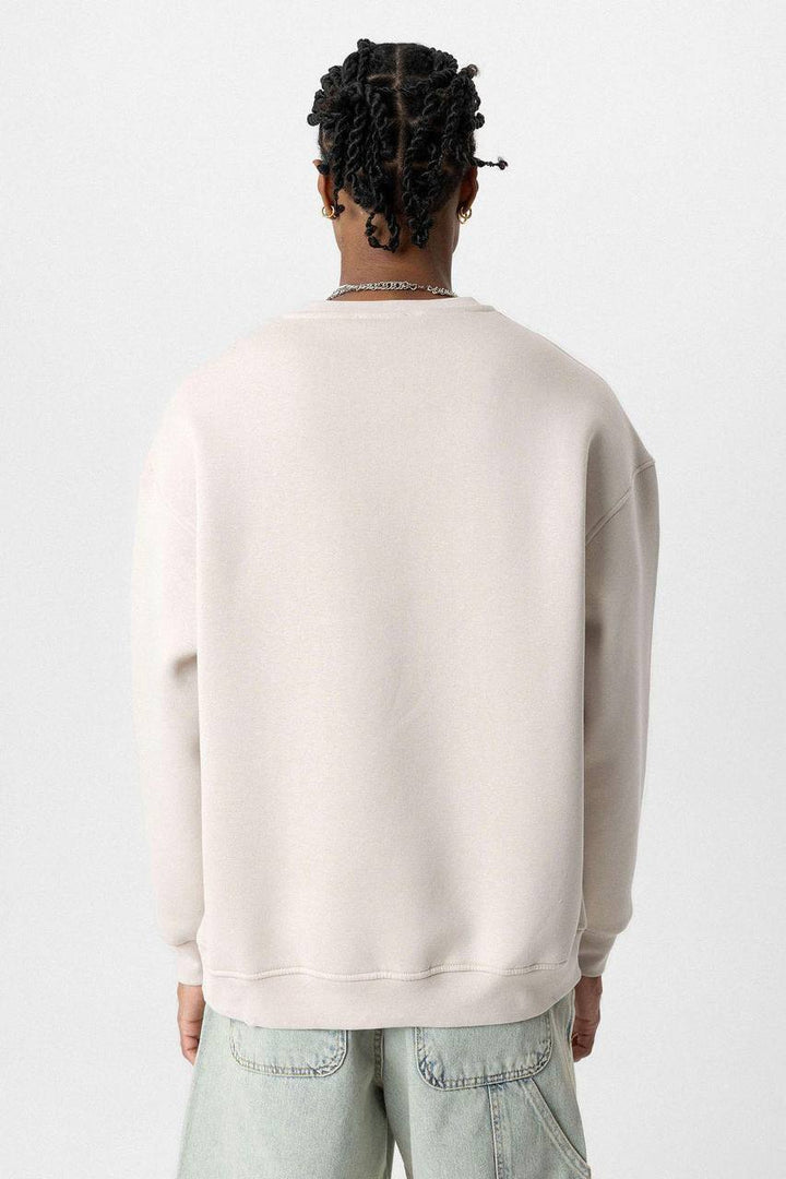 Vamos Premium Oversized Sweatshirt in Beige