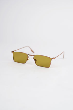 Brown zombie Lens Slim Rectangular Aviator Sun glasses