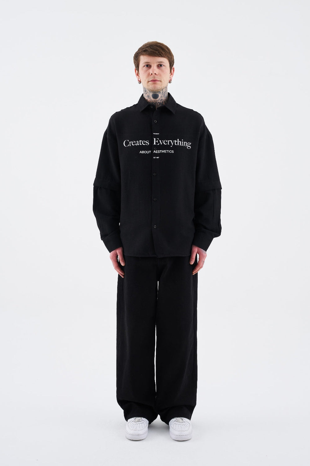 Machinist detachable Shirt in Black