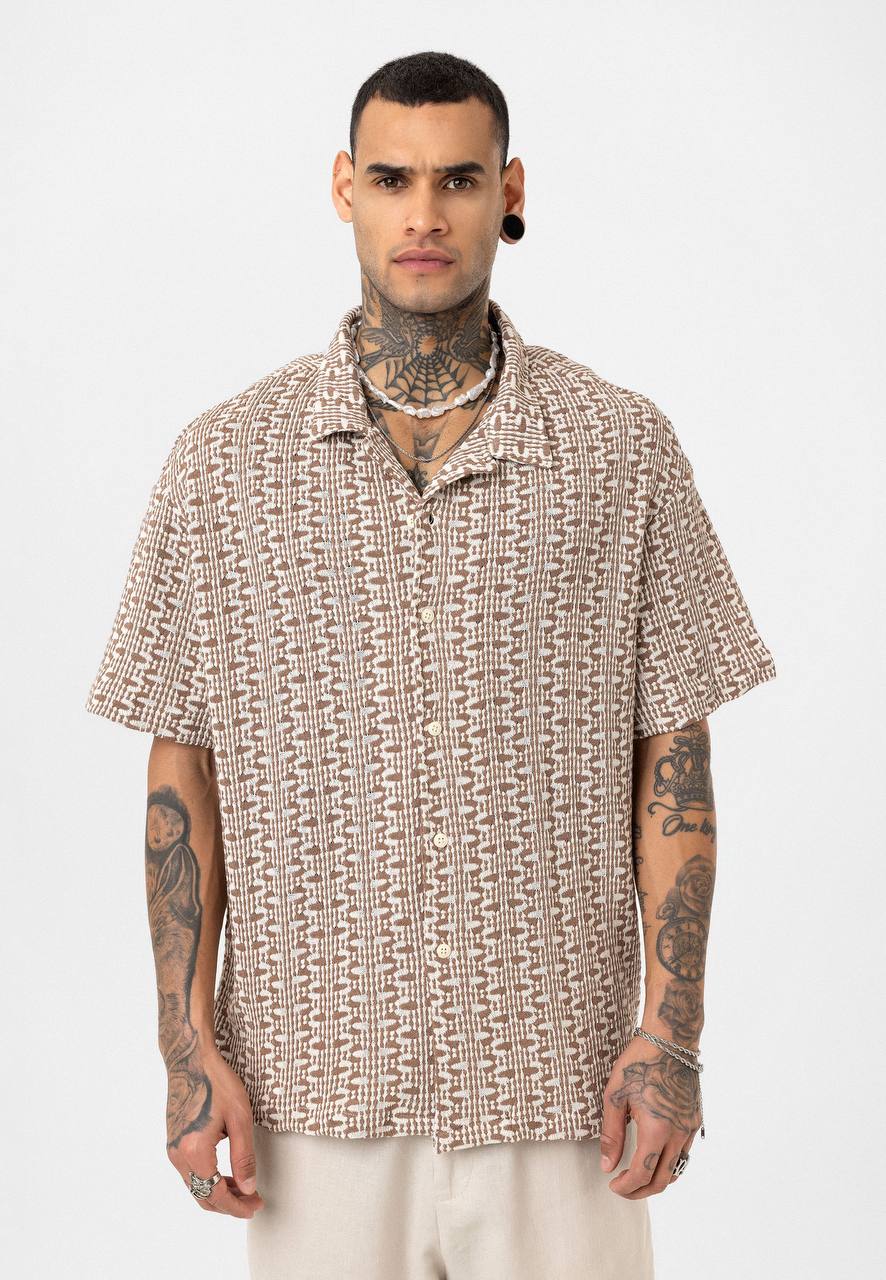 Essence of Life Comfort Aster Shirt in Brown