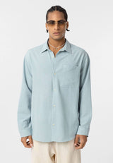 Essence of life oversized cotton shirt in blue