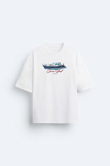 Garm Island Limited Edition Boat Club Signature T-shirt in White