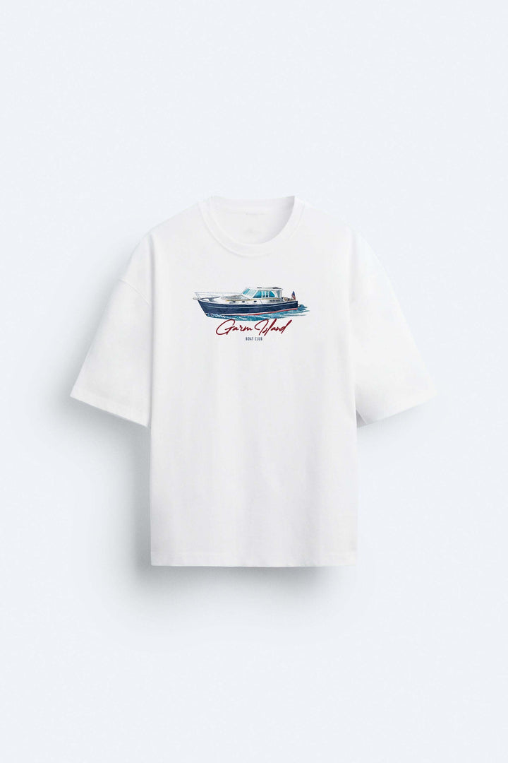 Garm Island Limited Edition Boat Club Signature T-shirt in White