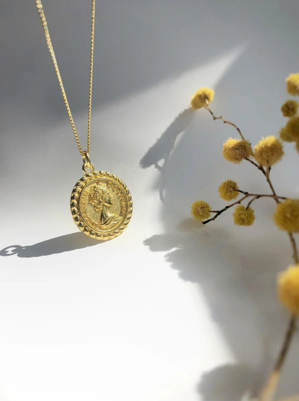 Garm Island Elizabeth Coin reversible necklace in gold