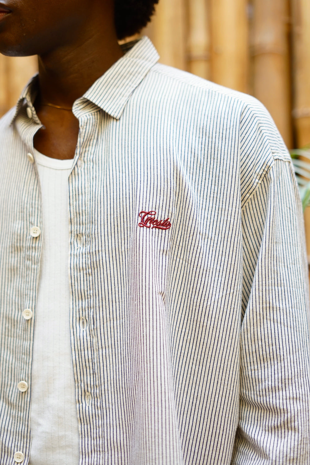 Giesto Senor Embroidery Shirt in Blue