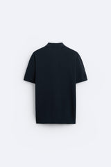Garm Island Basic Knit Polo Shirt in Black
