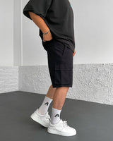 Difransel cargo shorts in black