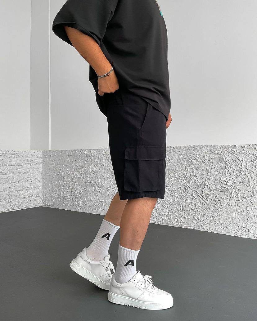 Difransel cargo shorts in black