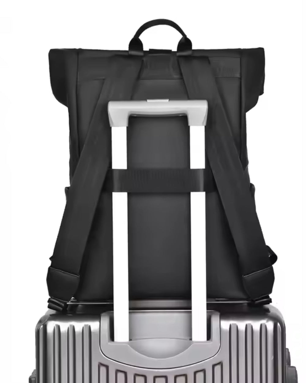Consigned flap over backpack bag in grey