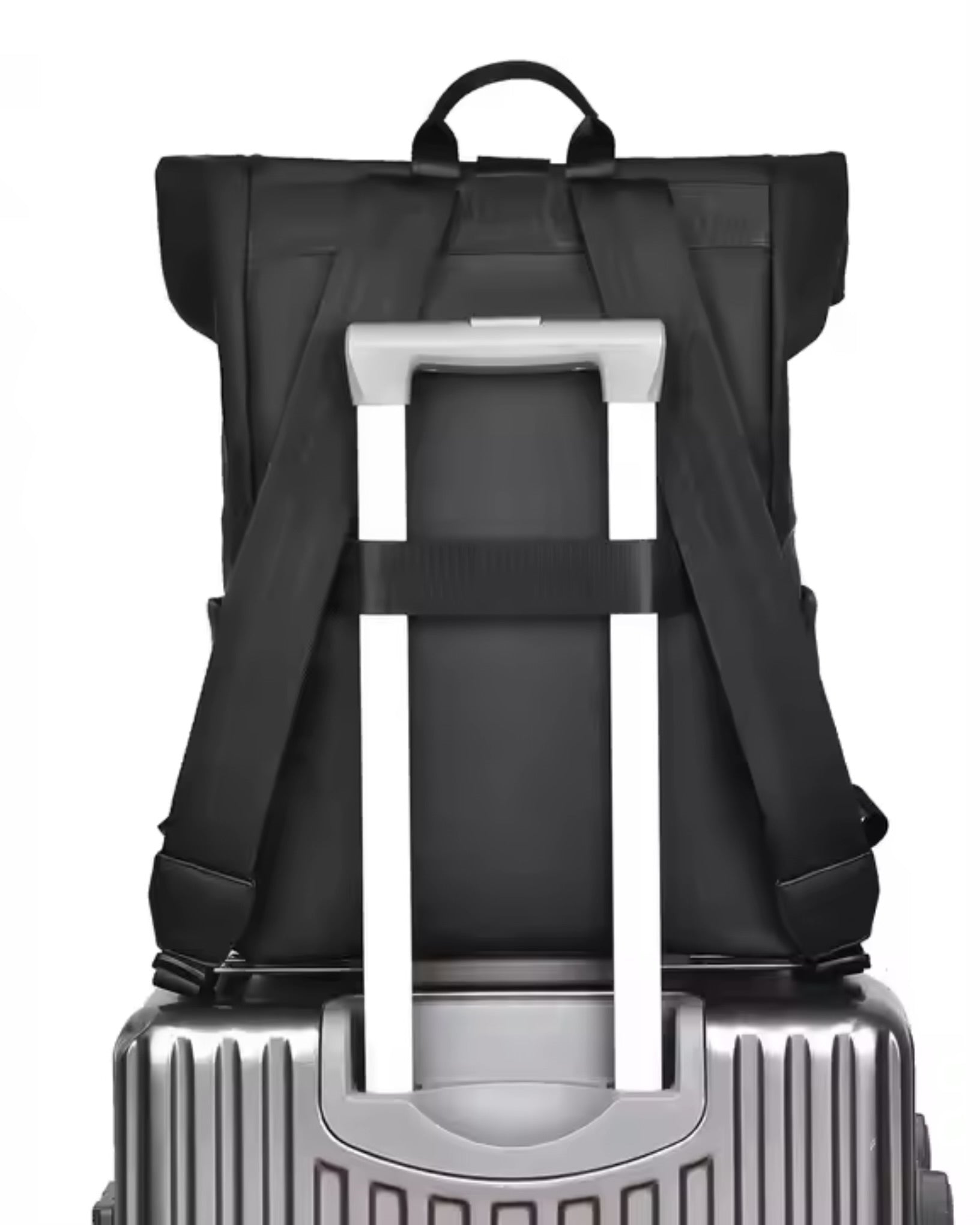 Consigned flap over backpack bag in grey