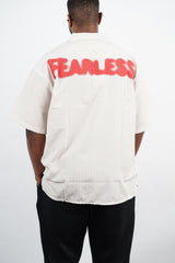 2morrow Boxy Striped Short Sleeve Shirt with Backprint
