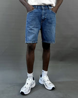Difransel regular denim jean shorts in dark blue