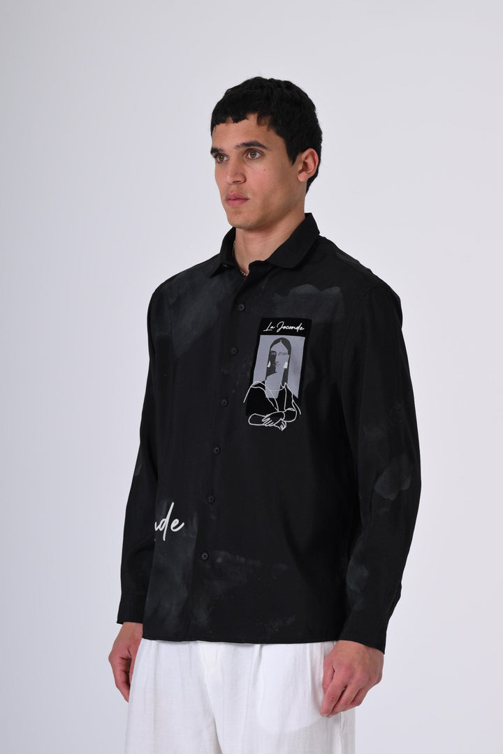 2512 All Over Loose Fit Shirt in Black