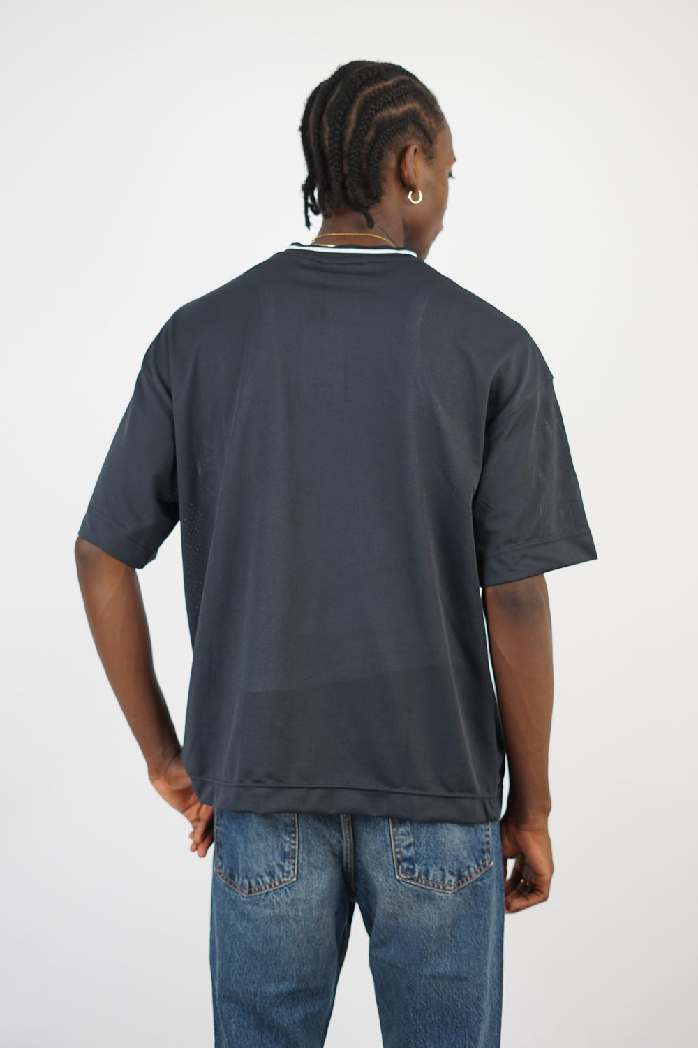 Vamos Premium League Mesh Jersey T-shirt in Grey