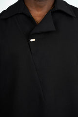 M Studio Flap Polo Shirt in Black