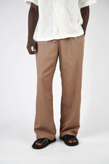 Garm Island Linen Hemp Pants in Brown
