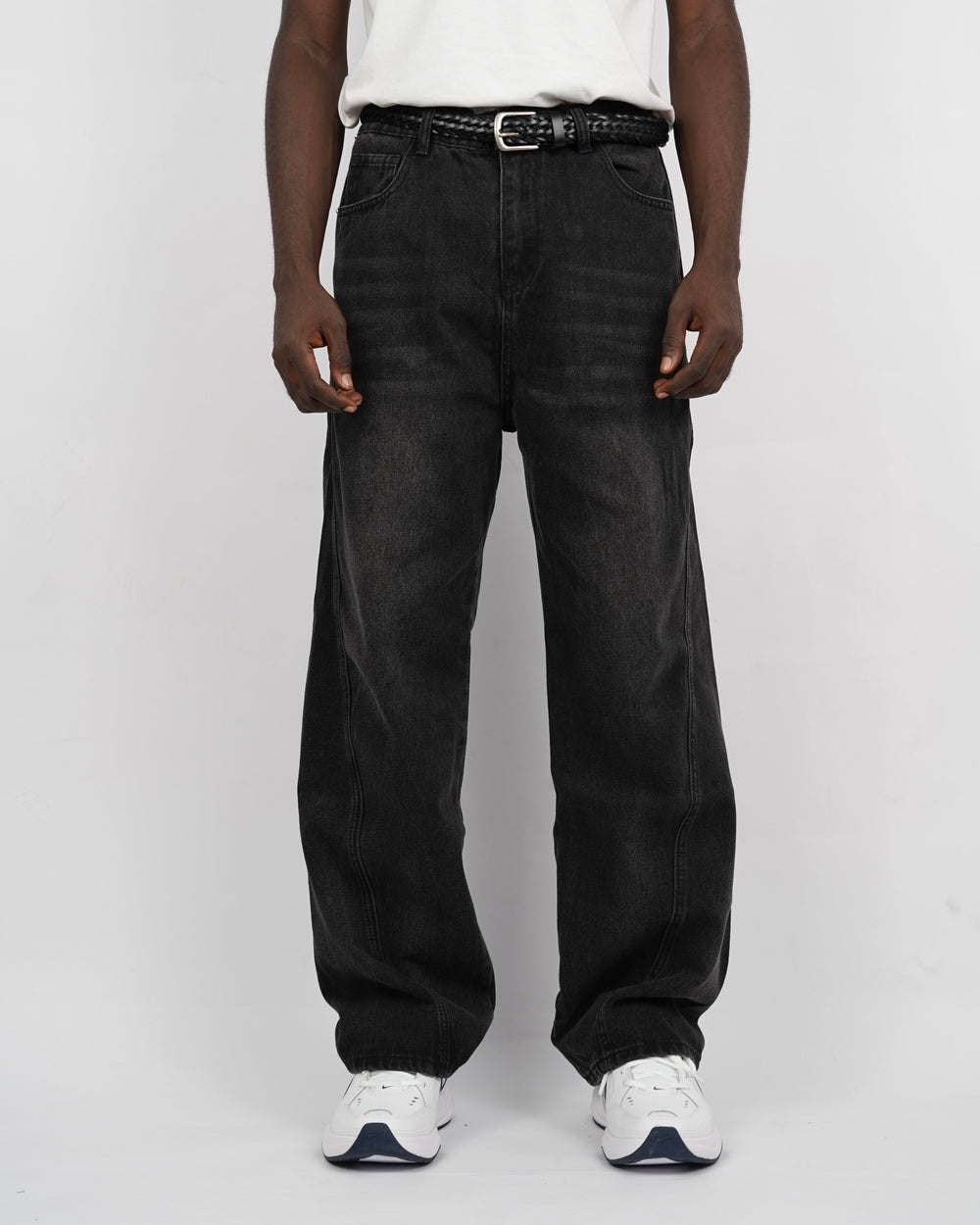 GI baggy jeans in washed black