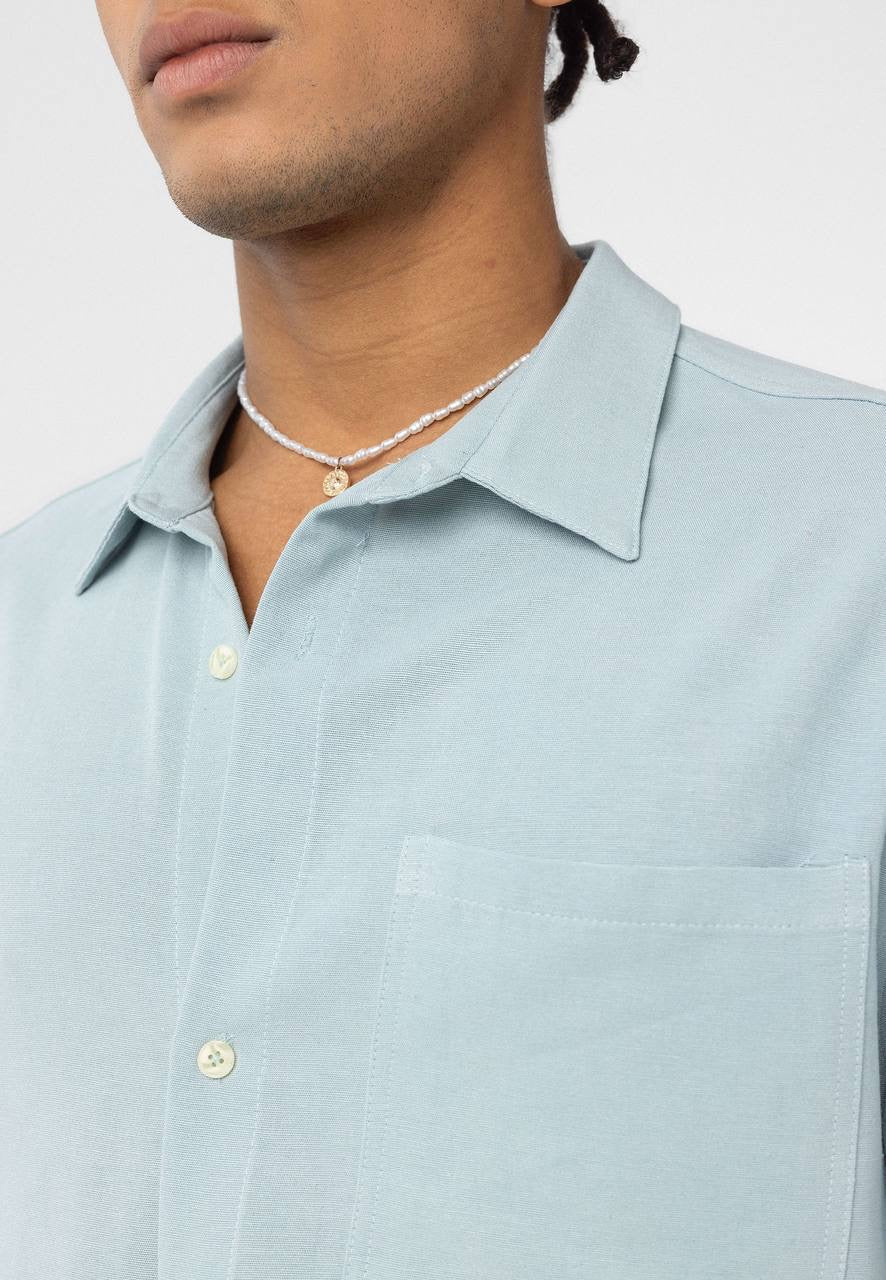 Essence of life oversized cotton shirt in blue