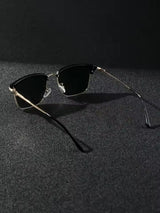 Men's Metal Punk Sun glasses in Black
