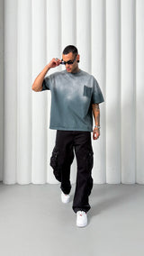 Mechanic Sun Faded T-shirt in Grey
